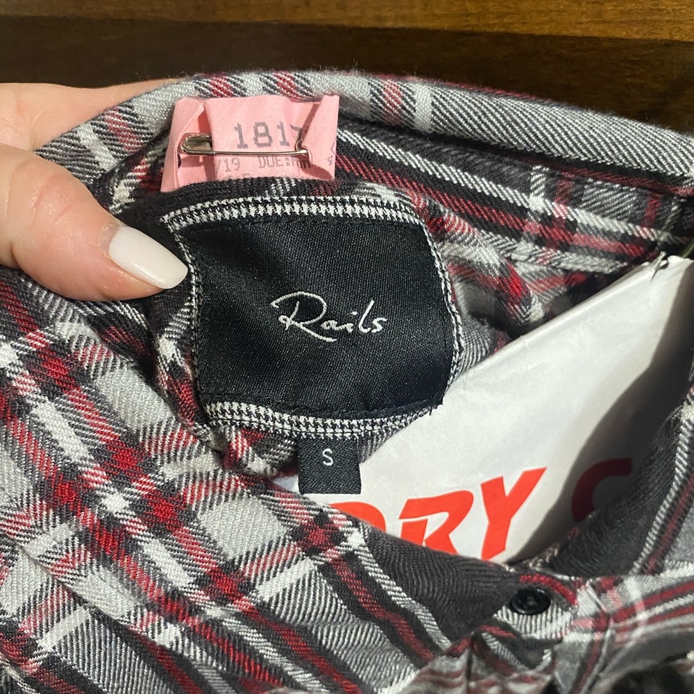 Rails Plaid Button Down In Small. Black And Maroo… - image 3